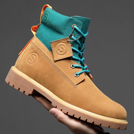 Autumn and Winter New Men's Boots Stitching Martin Boots