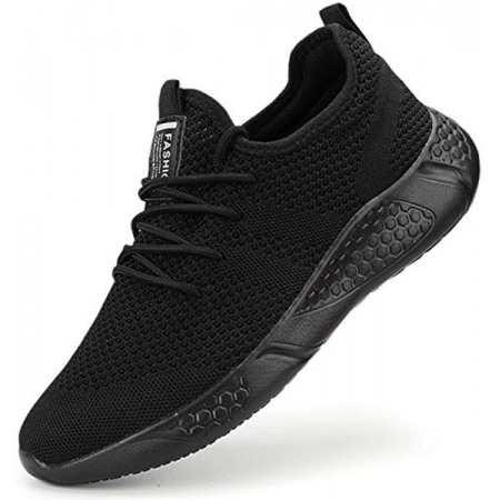 Men's Lightweight Athletic Walking Gym Shoes Casual Sports Shoes Fashion Sneakers Black