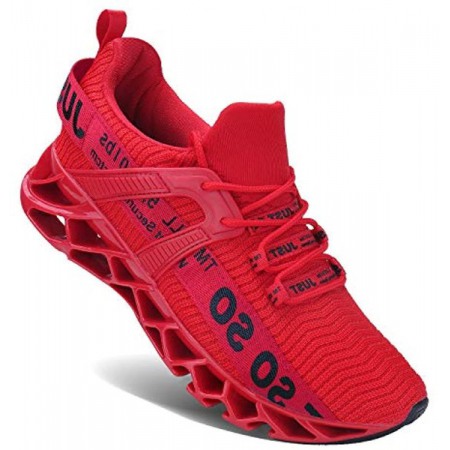 Men's Athletic Walking and Running Tennis Shoes Fashion Sneakers Red